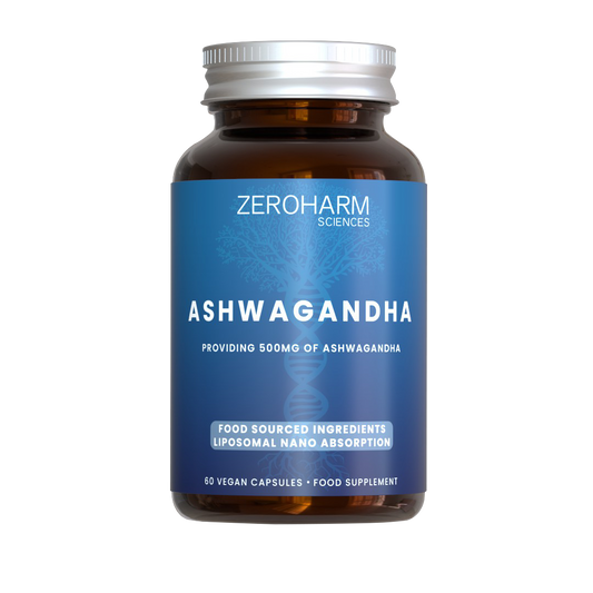 Zeroharm Liposomal Food-Grown Ashwagandha 500mg Capsules 60