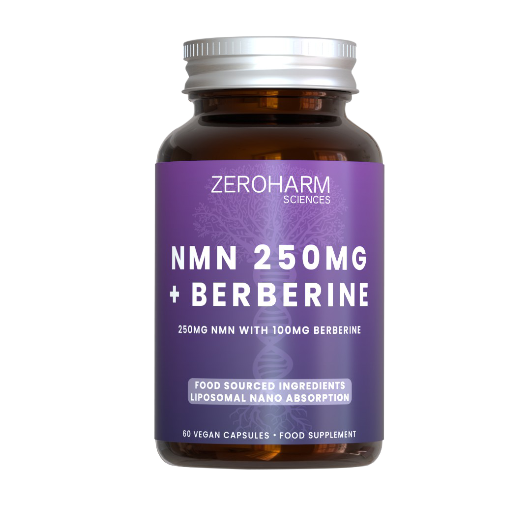 Zeroharm Liposomal Food-Grown NMN 250mg + Berberine 100mg Capsules 60