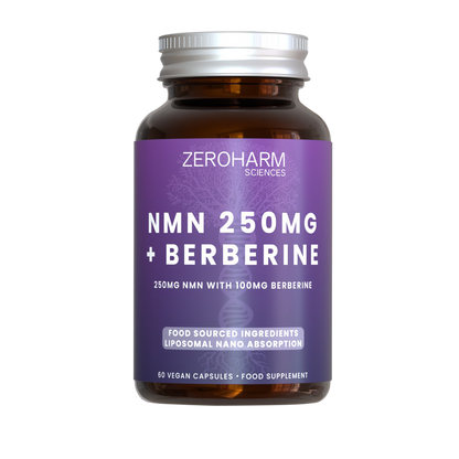 Zeroharm Liposomal Food-Grown NMN 250mg + Berberine 100mg Capsules 60