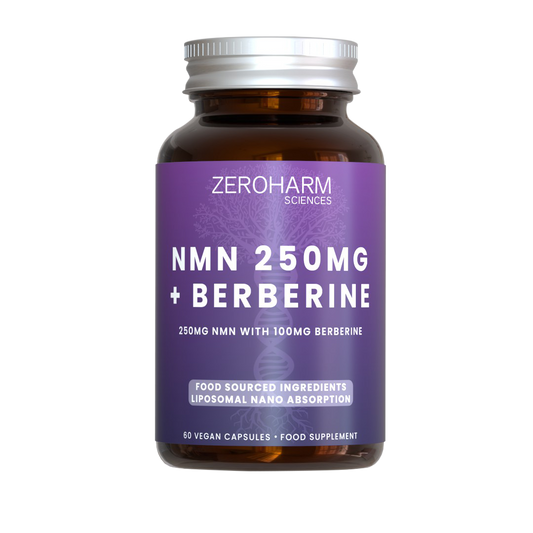 Zeroharm Liposomal Food-Grown NMN 250mg + Berberine 100mg Capsules 60
